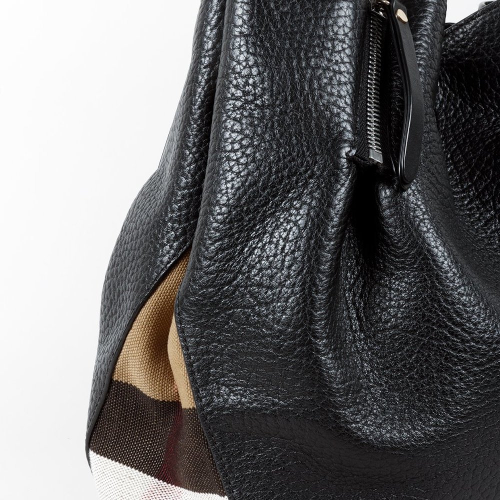 Burberry Maidstone Black Leather Tote - Picture 8 of 16